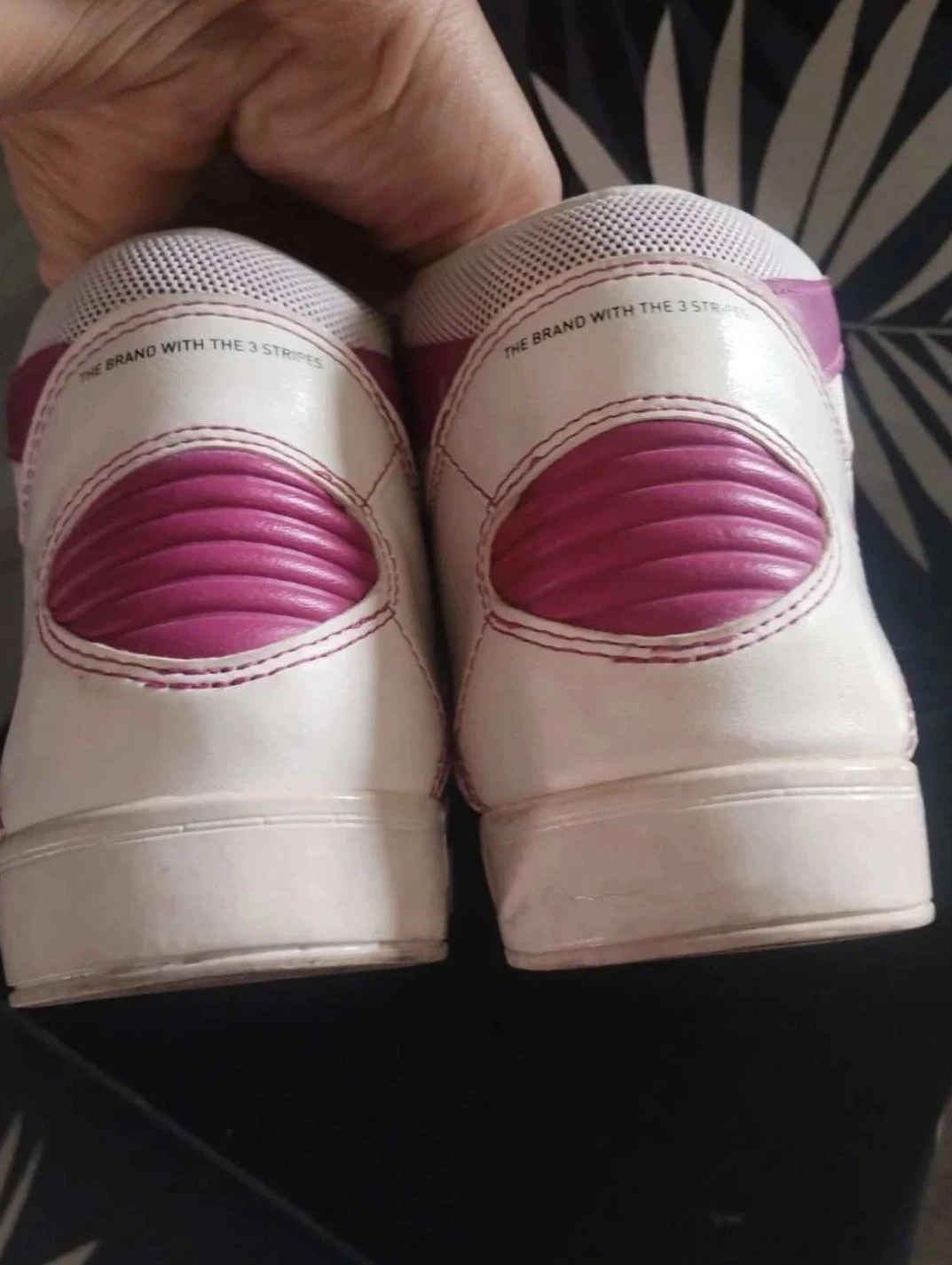 Tênis feminino de cano alto, Adidas listrado rosa, P38 2/3 – photo 9